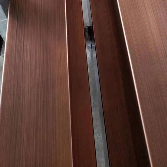 Decorative Brushed Golden Stainless Steel Profiles